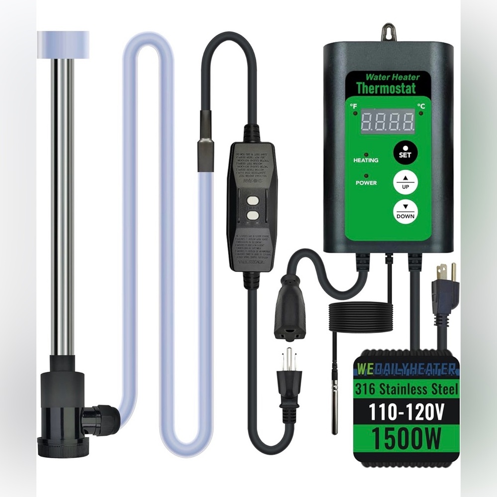 1500W Immersion Water Heater of Bathtub & Swimming Pool – Portable